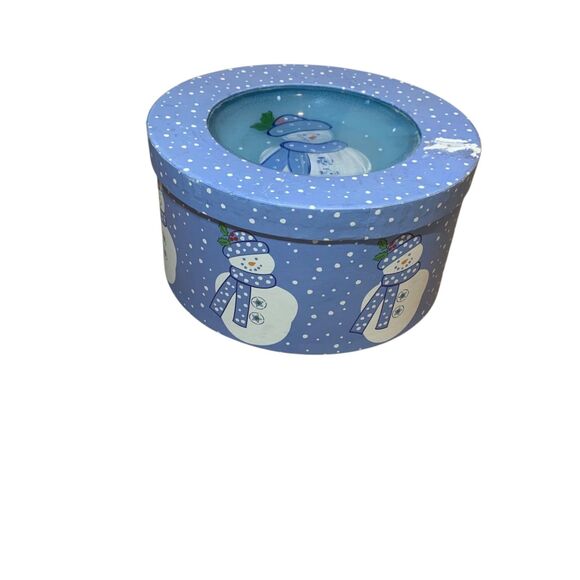 Linens N Things Set of 6 Handpainted Frosty Snowman Figurines Dessert Plates - Picture 9 of 9